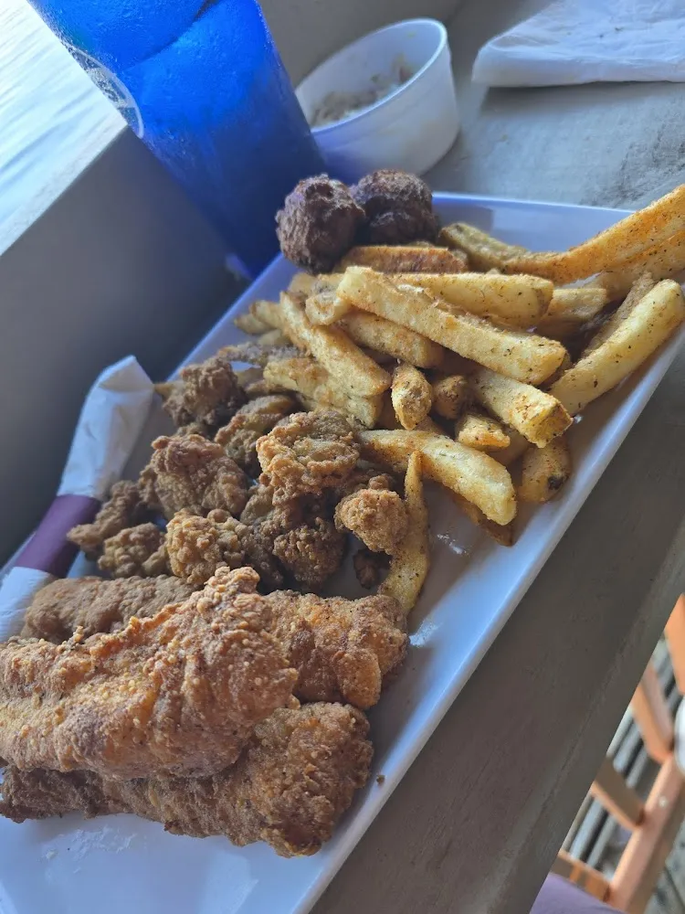 Fried Grouper and Oysters
